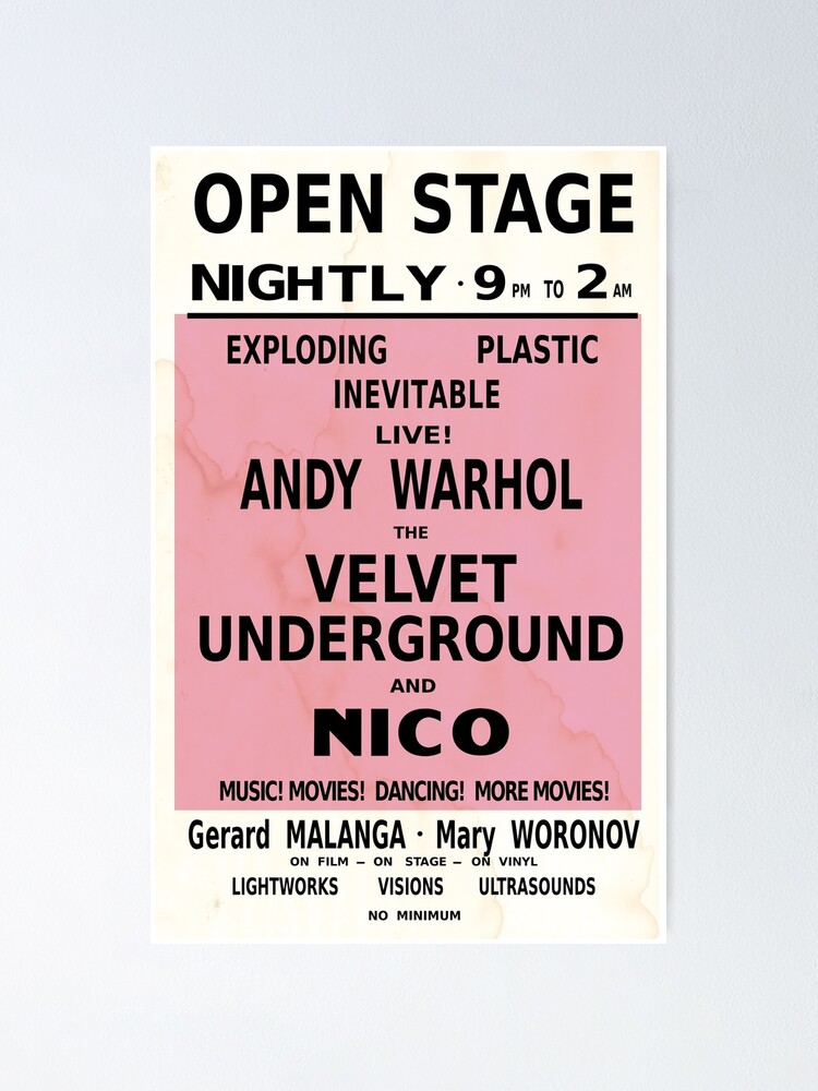 Alternate view of VELVET UNDERGROUND NICO ANDY WARHOL VINTAGE POSTER Poster