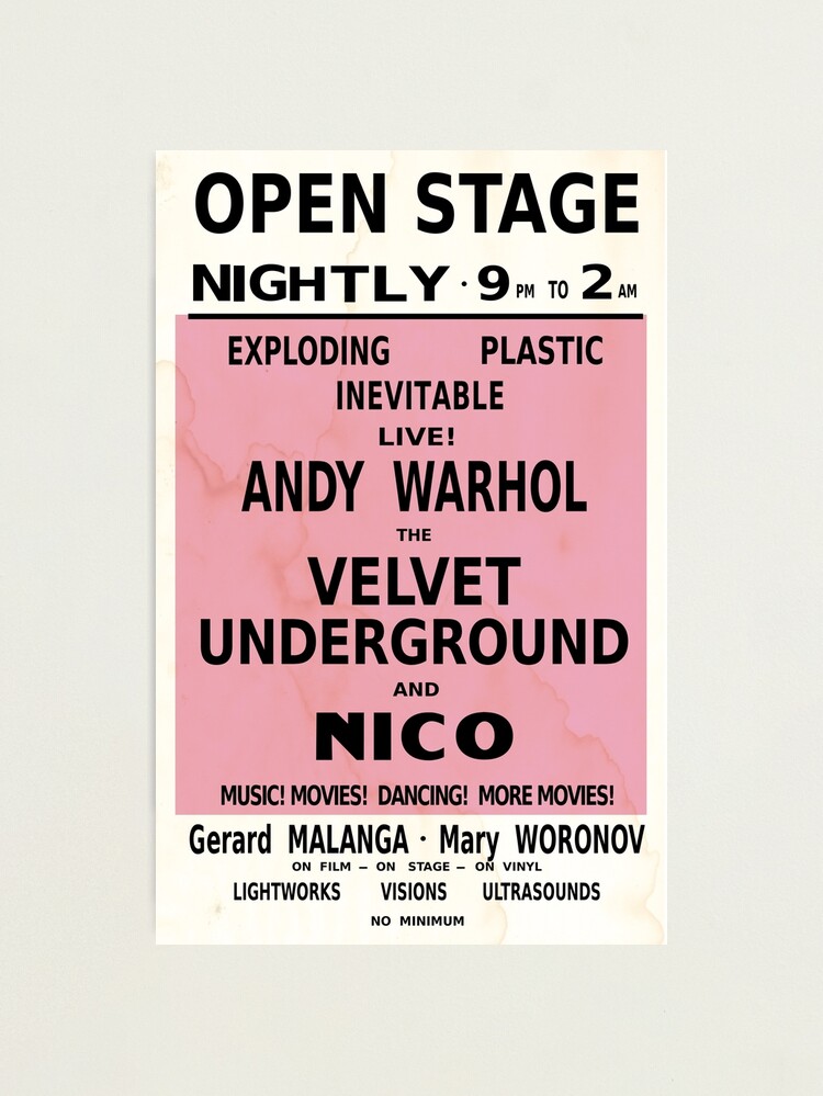 Thumbnail 2 of 3, Photographic Print, VELVET UNDERGROUND NICO ANDY WARHOL VINTAGE POSTER designed and sold by adrienne75.