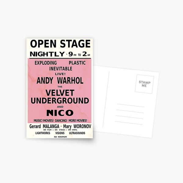 VELVET UNDERGROUND NICO ANDY WARHOL VINTAGE POSTER Postcard