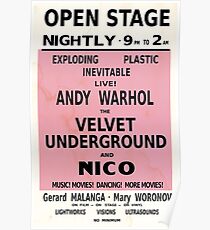 VELVET UNDERGROUND NICO ANDY WARHOL VINTAGE POSTER Poster