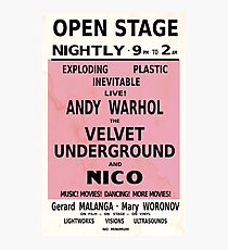 VELVET UNDERGROUND NICO ANDY WARHOL VINTAGE POSTER Photographic Print