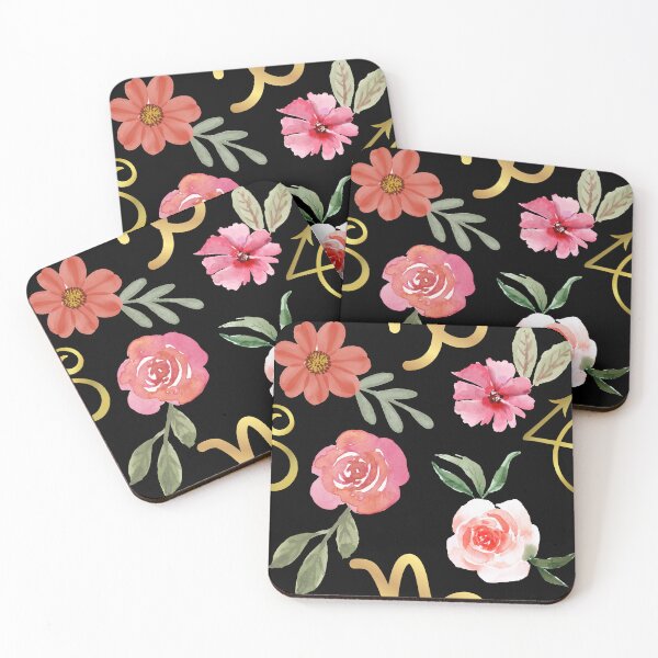 Item preview, Capricorn All Over Floral Pattern designed and sold by Hellofriendco.