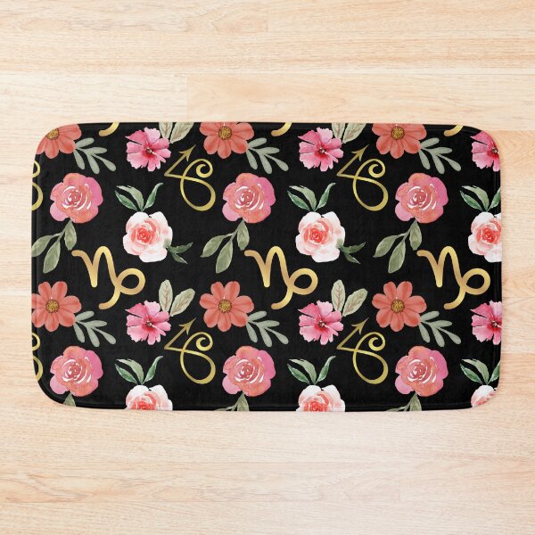 Aperçu de l'œuvre Capricorne partout motif floral créée et vendue par Hellofriendco.