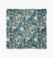 Dark Green Dragonfly Flower Garden Scarf