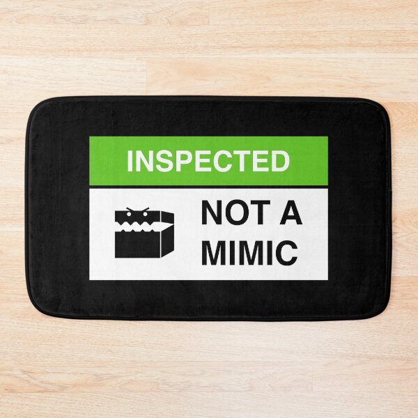 Item preview, Inspected Not a Mimic Funny Sign designed and sold by pixeptional.