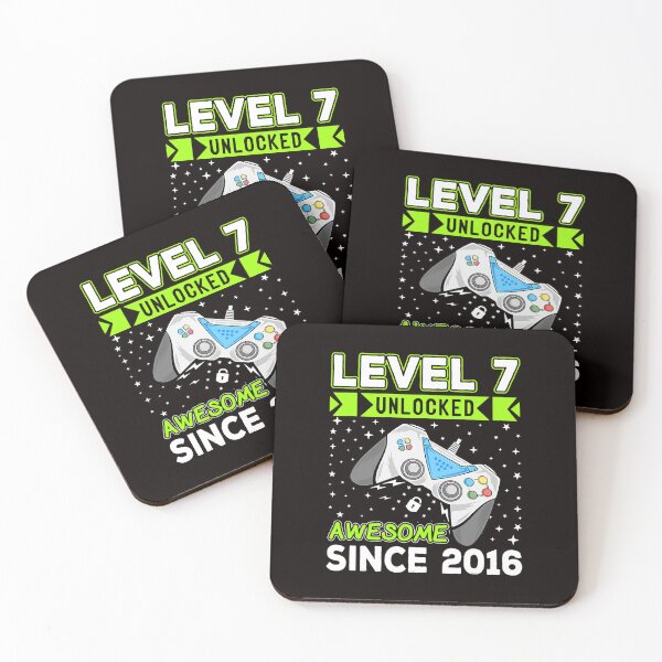 Item preview, Level 7 Unlocked Awesome 2016 Video Game 7th Birthday Funny designed and sold by kza3636.