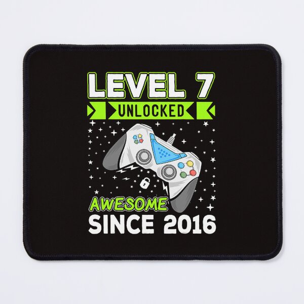 Item preview, Level 7 Unlocked Awesome 2016 Video Game 7th Birthday Funny designed and sold by kza3636.
