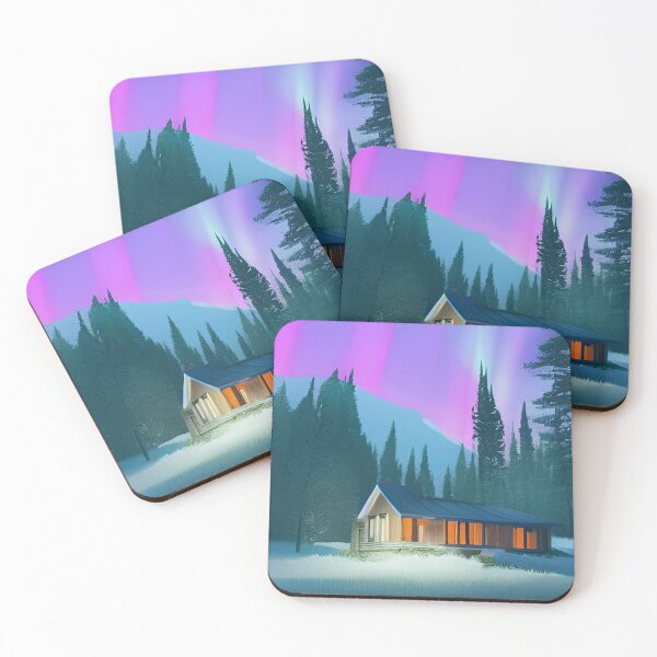 Item preview, Norway travel poster northern lights aurora borealis designed and sold by Arctic frame studio.