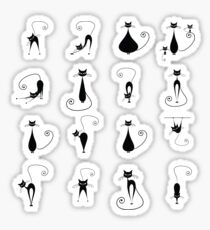 Black cats collection Sticker