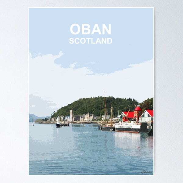 Artikel-Vorschau von Oban Schottland. Schottisches Geschenk. Reiseplakat Schottisches Hochland, designt und verkauft von BarbaraGlebska.