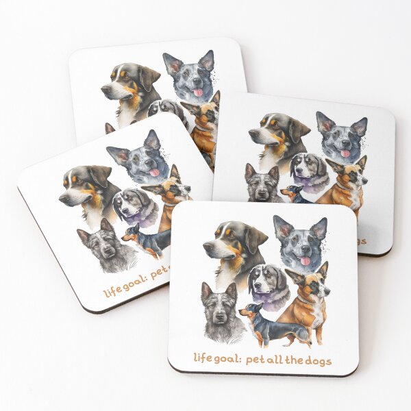 Item preview, life goal pet all the dogs designed and sold by printiesart.