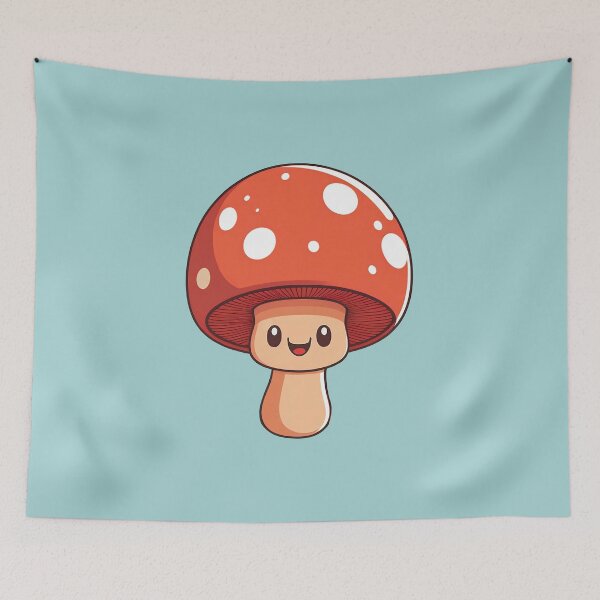 Item preview, Happy Blushing Mushroom designed and sold by RoboRaphael.