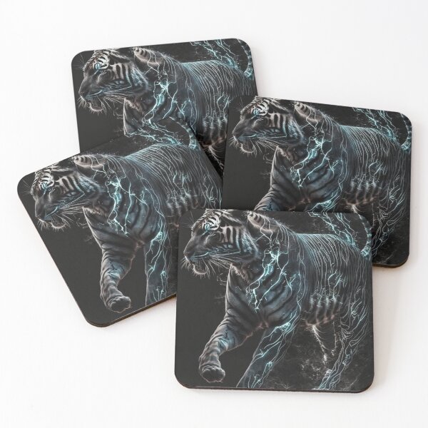 Item preview, ghost magical guardian Tiger lighting myth designed and sold by AstraNovaStudio.