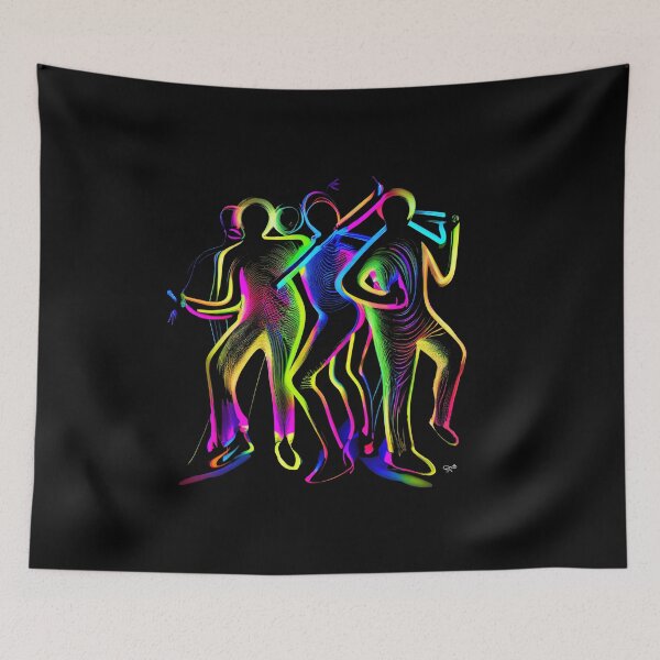 Item preview, 70's 80's 90's Retro Neon Disco Dancers Clubbers Party #4 designed and sold by Tellingmoon.