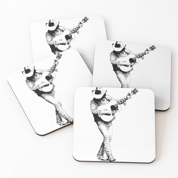 Item preview, Black art Dwight Yoakam playing guitar T Shirt designed and sold by BongChung.