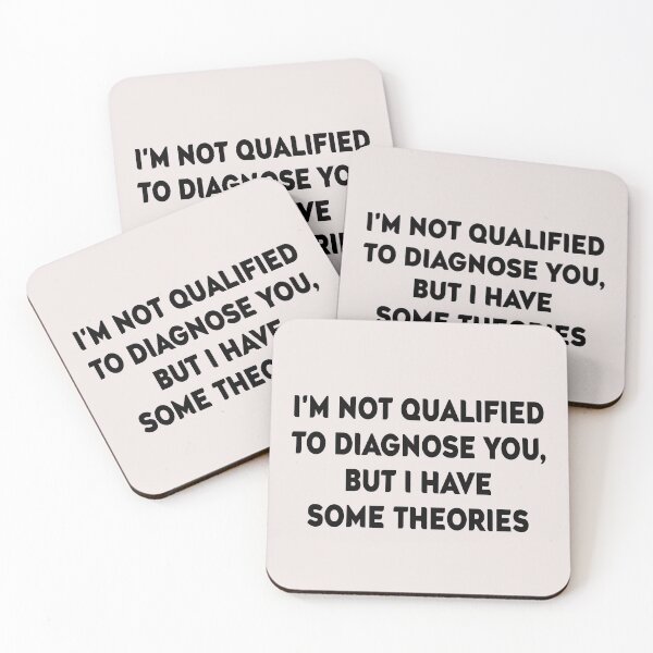 Item preview, I'm Not Qualified to Diagnose You, But I Have Some Theories Sticker | Funny Decal | Vinyl Laptop Tumbler Die Cut Waterproof Vinyl Decal designed and sold by SkiMountain.