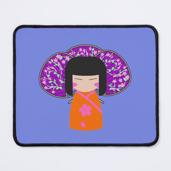 Item preview, Japanese Kimono Doll With Fans designed and sold by LMoonDesigns.