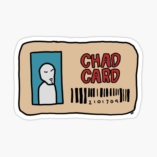 chad meme face \ chad face approving \ imposing chad Sticker for Sale by  Mad-Boy