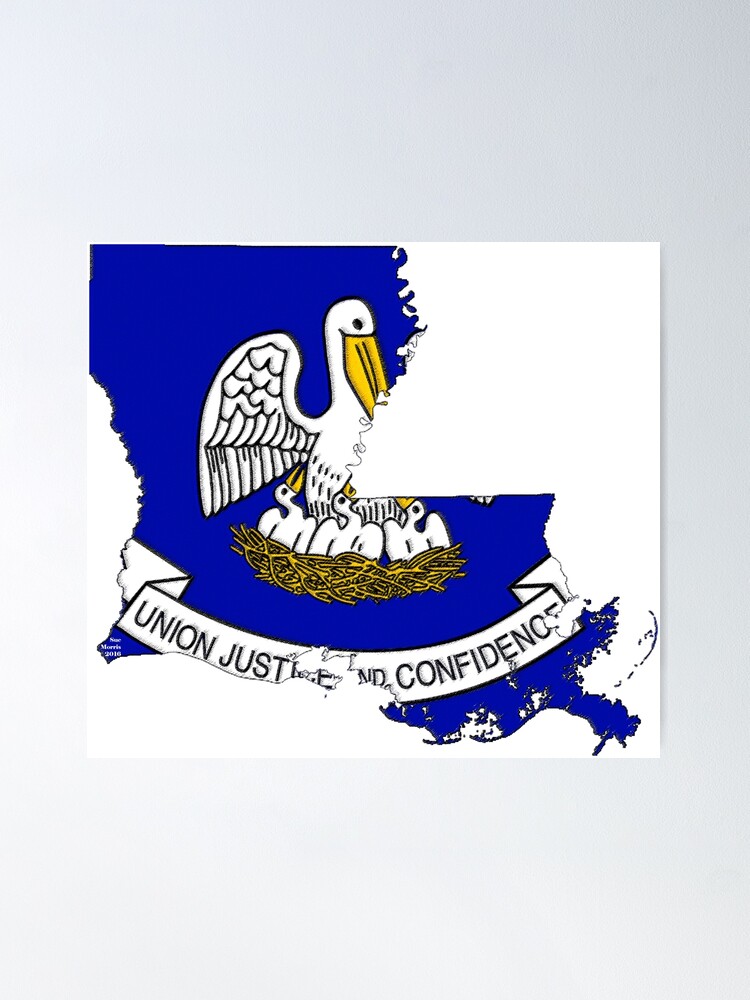 Louisiana Flag Art Louisiana Flag Print Flag Poster State 