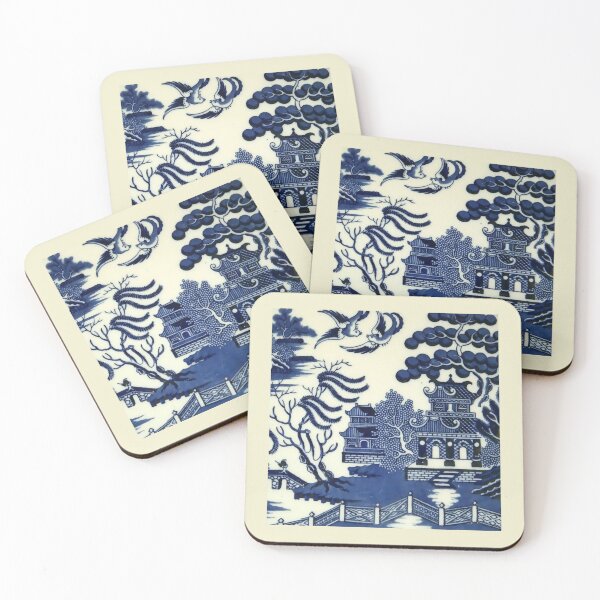 Item preview, antique willow ware oriental toile designed and sold by Izoberu.