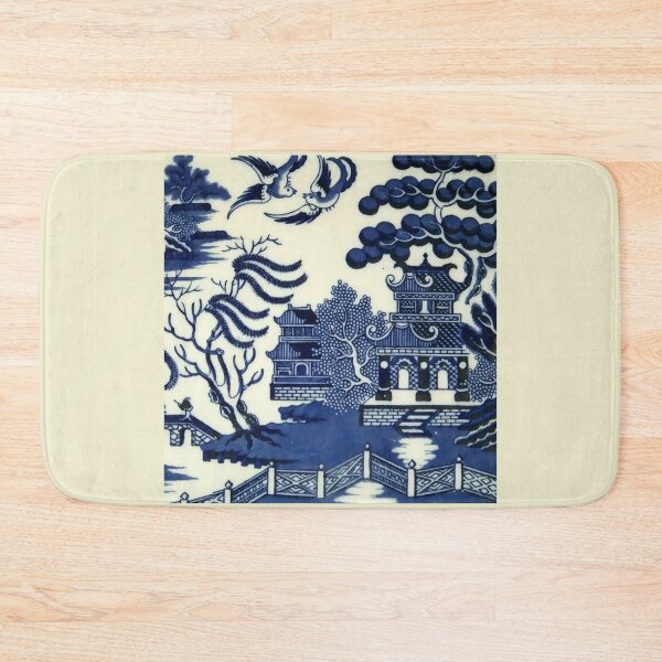 Item preview, antique willow ware oriental toile designed and sold by Izoberu.