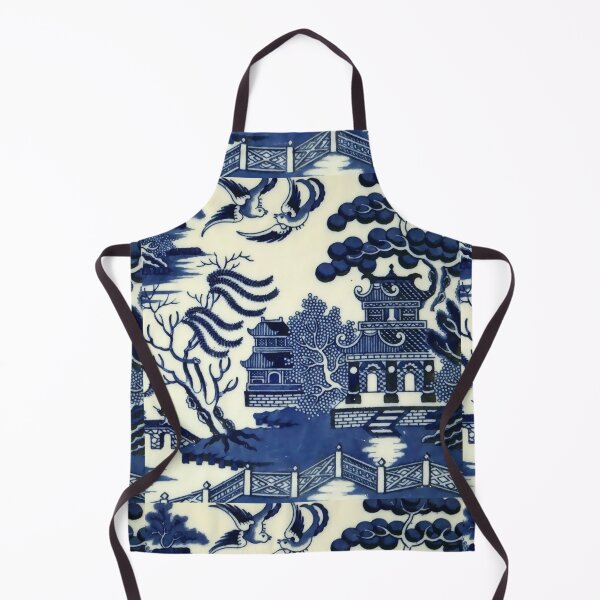 Item preview, antique willow ware oriental toile designed and sold by Izoberu.