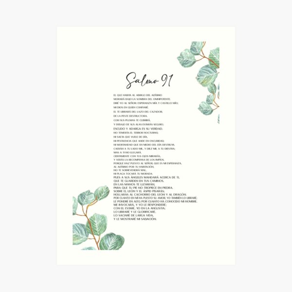 Salmo 91, Spanish Bible Verse | Framed Art Print