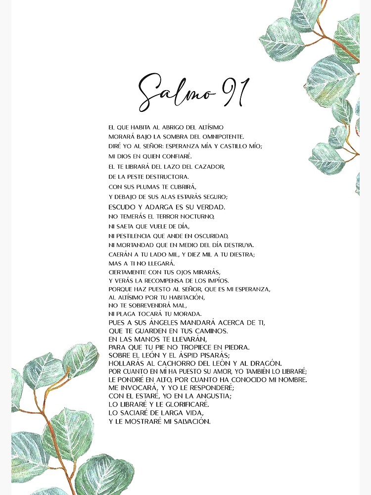 Salmo 91 Spanish Bible Verse Spanish Psalm 91 Verso De La 