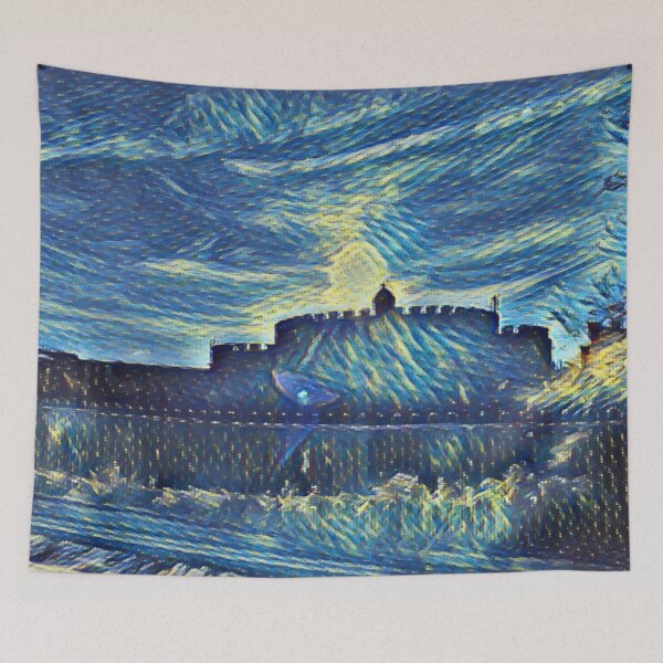 Item preview, Chilly Castle Lines In Shades Of Blue designed and sold by Fearless-Fox.