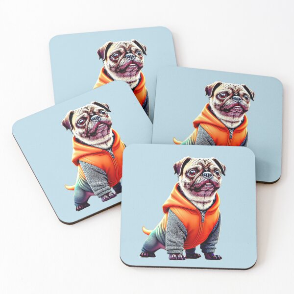 Item preview, Godfather Pug in Gangsta Prisoner Costume - Adorable Dog in Hip Hop Jail Outfit designed and sold by Pawsitive Palette.