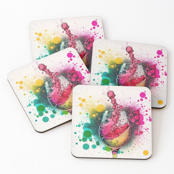 Item preview, Pop Art Wine Glass and Sparkling Wine  designed and sold by SOMM DIGI ART .