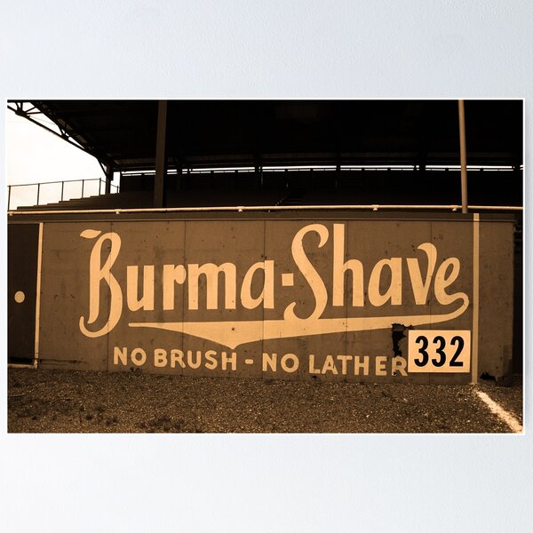 Item preview, Baseball Field & Burma Shave Sign designed and sold by Frank Romeo.