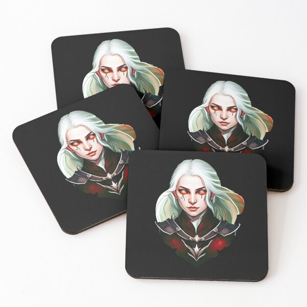 Item preview, White hair elf girl red designed and sold by AmonRa16.