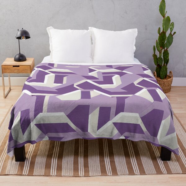 Aperçu de l'œuvre Simple Purple White Pastel Scandifornian Pattern Digital Painting créée et vendue par CodeAndColors.