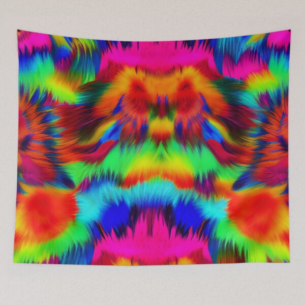 Aperçu de l'œuvre Vibrant Furry Latin Pattern Digital Painting créée et vendue par CodeAndColors.
