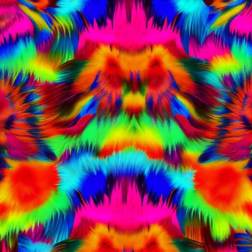 Vorschaubild zum Design Vibrant Furry Latin Pattern Digital Painting von CodeAndColors