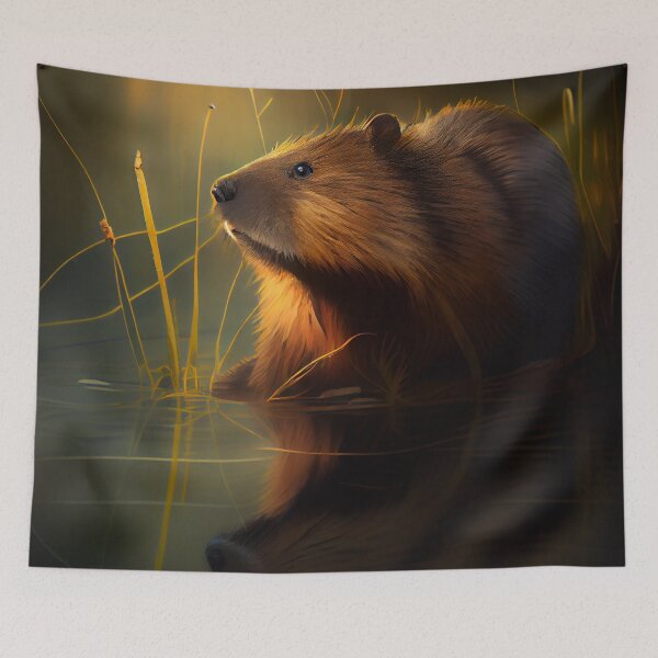 Item preview, Muskrat Bountiful Digital Painting designed and sold by CodeAndColors.