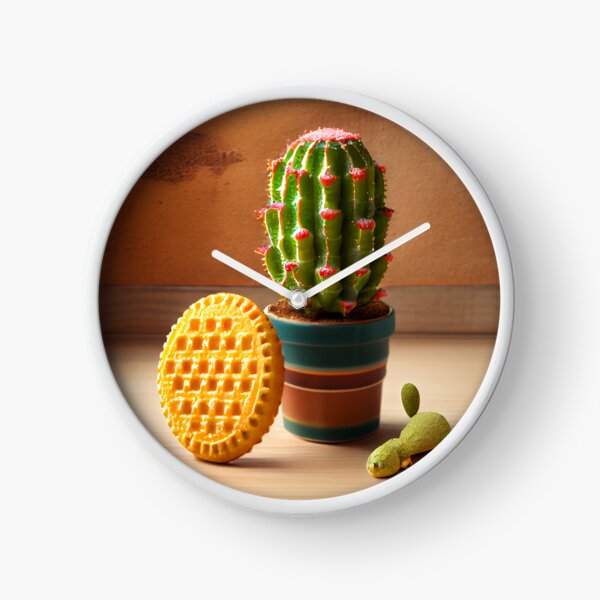 Artikelvorschau, Cactus and Waffle with a Pebble Digital Painting entworfen und verkauft von CodeAndColors.
