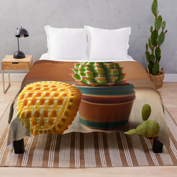 Item preview, Cactus and Waffle with a Pebble Digital Painting designed and sold by CodeAndColors.