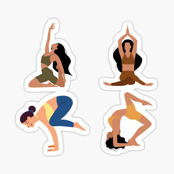 yoga stickers Sticker for Sale by MYWMC