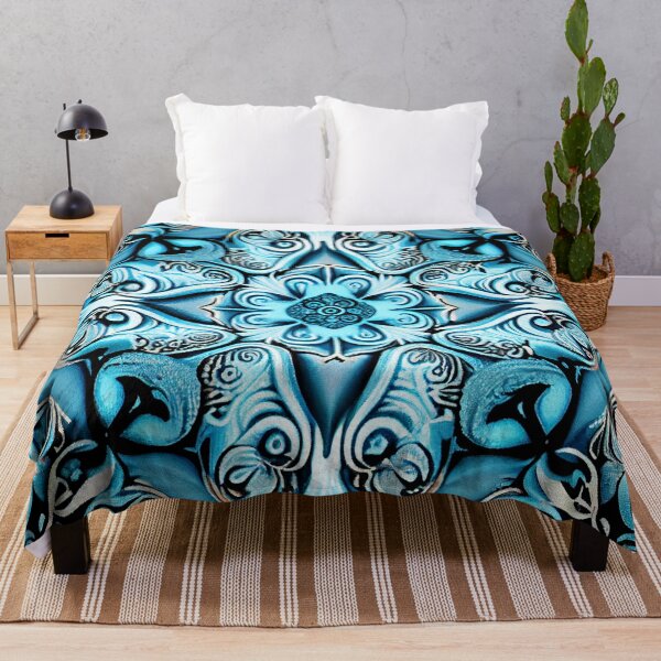 Item preview, Blue Dreamy Formal Aesthetic Scandifornian Pattern Digital Painting designed and sold by CodeAndColors.