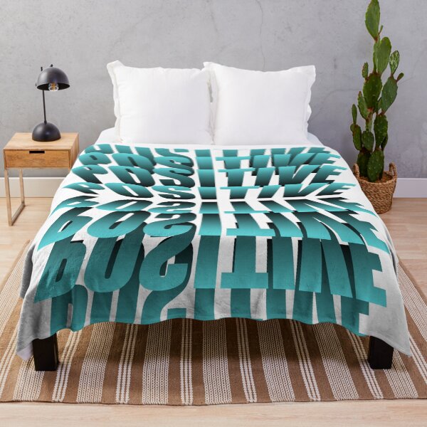 Item preview, Turquoise blue positive typography designed and sold by Urbanclassy.