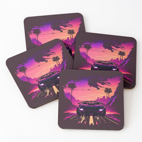 Item preview, Synthwave Sports Car designed and sold by Synthtier.