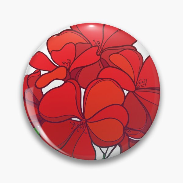 Item preview,  Red geranium flower designed and sold by Floralsharry.