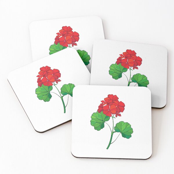 Item preview,  Red geranium flower designed and sold by Floralsharry.