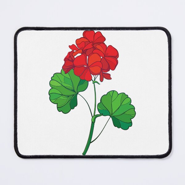 Item preview, Red geranium flower designed and sold by Floralsharry.