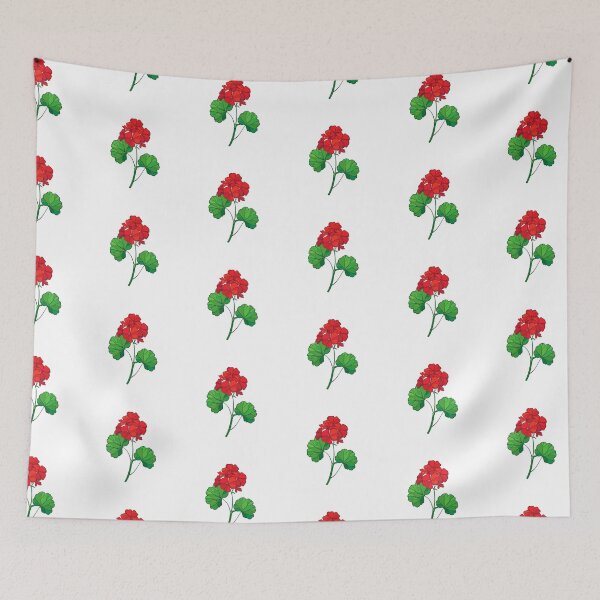 Item preview,  Red geranium flower designed and sold by Floralsharry.