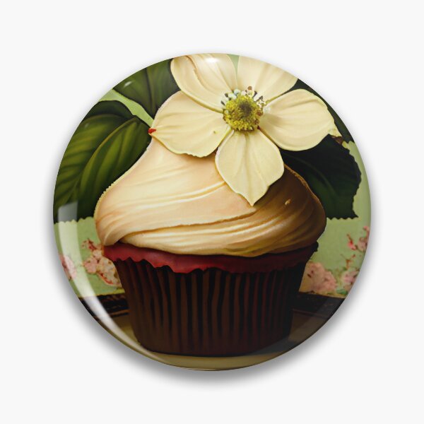 Item preview, Cupcake and Dogwood Crest Digital Painting designed and sold by CodeAndColors.