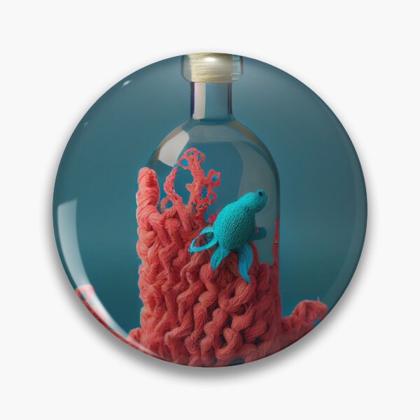 Artikelvorschau, Yarn Coral and the Bottle Digital Painting entworfen und verkauft von CodeAndColors.