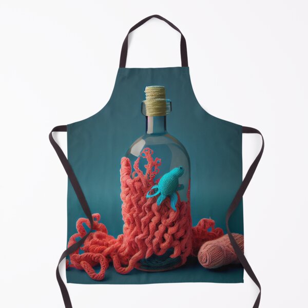 Artikelvorschau, Yarn Coral and the Bottle Digital Painting entworfen und verkauft von CodeAndColors.
